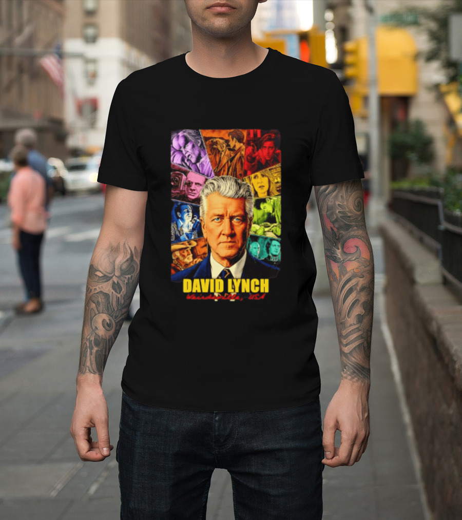 David Lynch Weirdsville USA Iconic Characters Collage T-Shirt