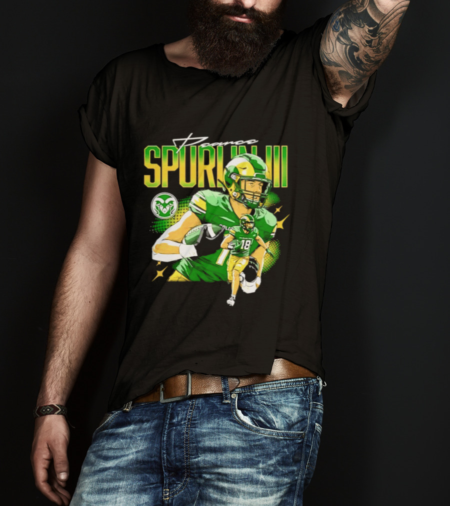 Pearce Spurlin III 18 Colorado State Rams Football NCAA T-Shirt