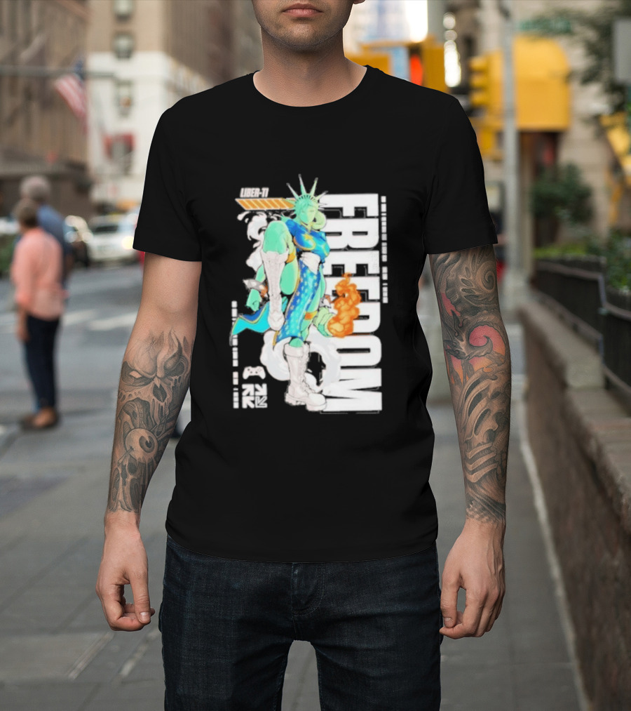 Freedom Fighter Liberty Statue Game Character Hero T-Shirt