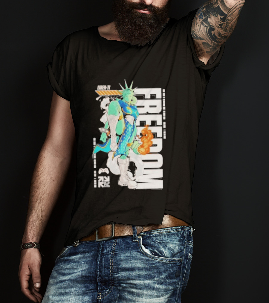 Freedom Fighter Liberty Statue Game Character Hero T-Shirt