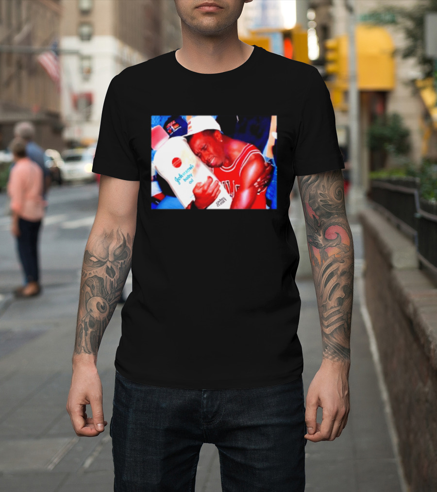 Sean Diddy Combs Johnson's Baby Oil Chicago Bulls Hugging Moment T-Shirt