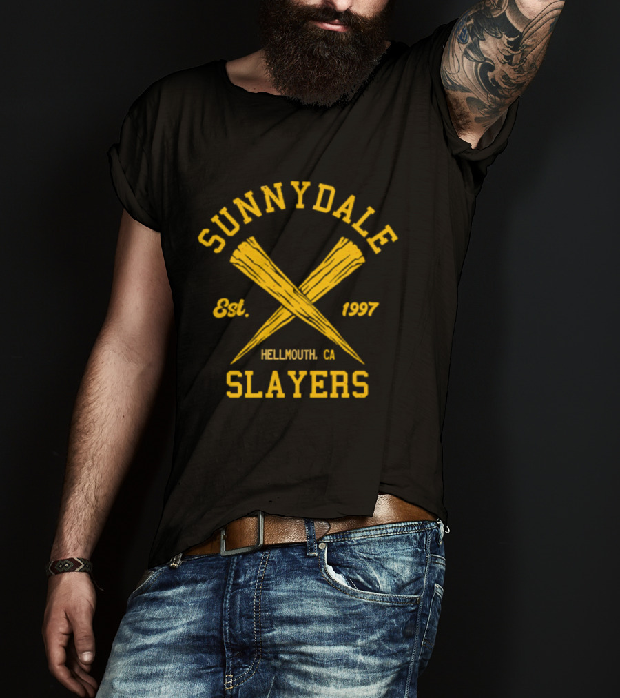 Sunnydale Slayers 1997 Hellmouth CA Est. Buffy Vampire T-Shirt