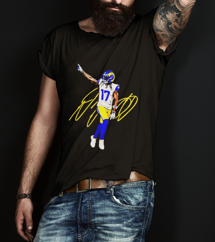 Davante Adams Number 17 Los Angeles Rams NFL Player T-Shirt