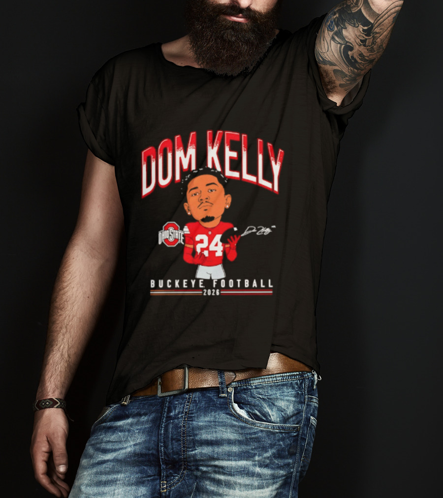Dom Kelly Ohio State Buckeye Football Caricature 2026 T-Shirt