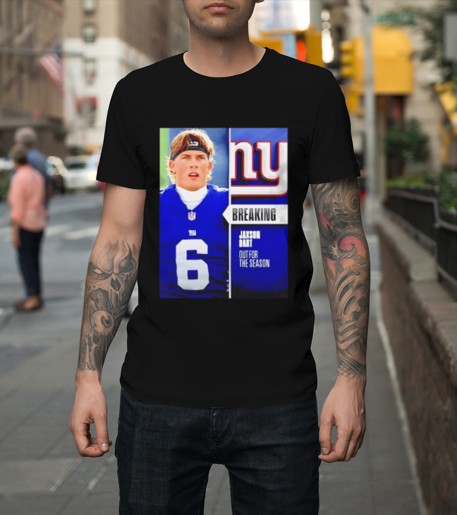 New York Giants Jaxson Dart Breaking Out For The Season T-Shirt