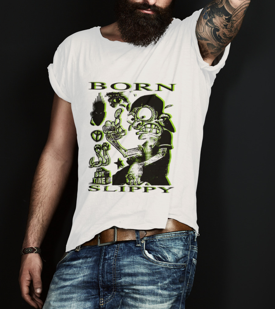 Born Slippy Bad Boy Tune Get Wet Like An Angel Two Sided T-Shirt