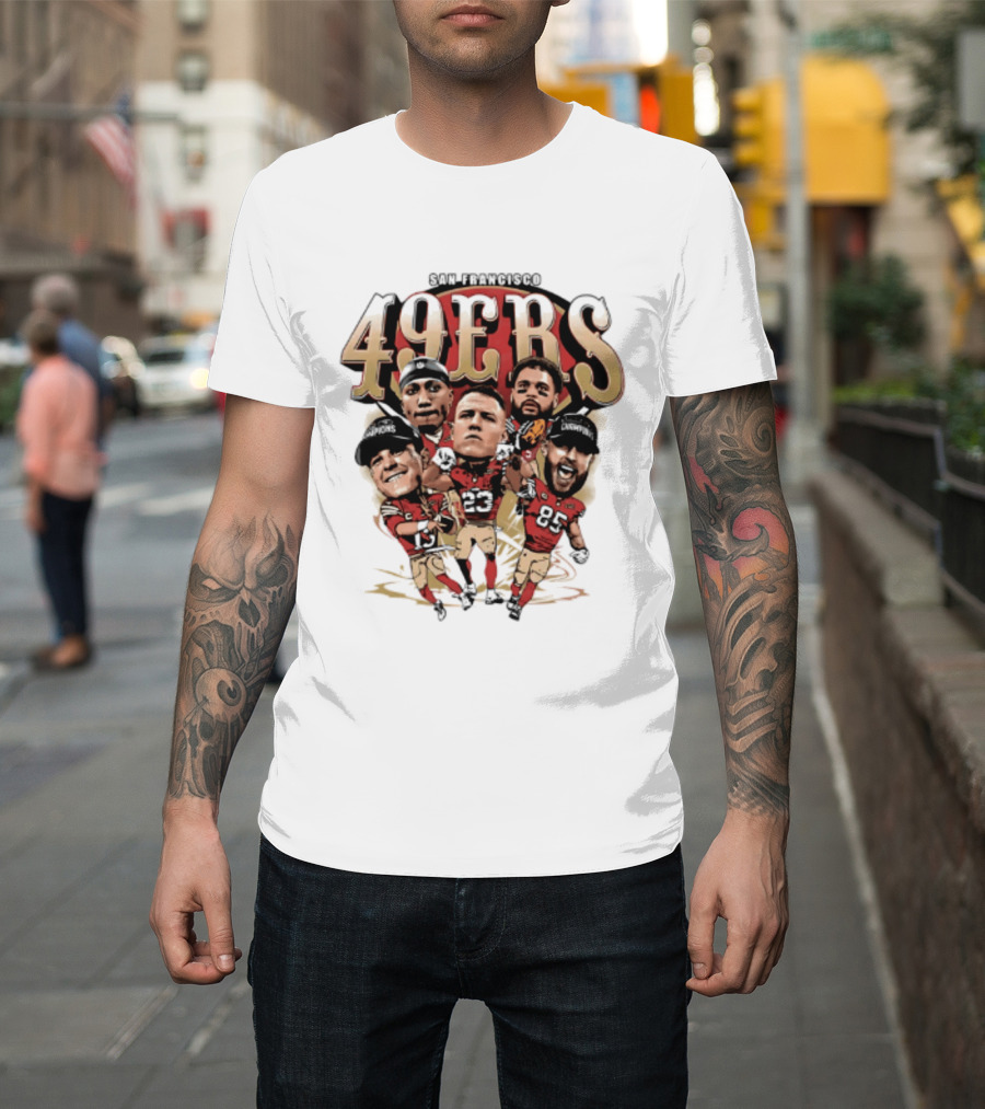 San Francisco 49ers 2026 Big Head Players NFL Football T-Shirt