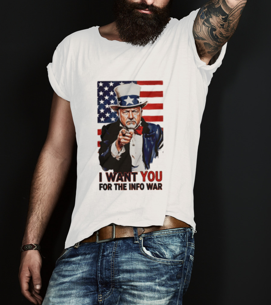 Uncle Sam I Want You For The Info War American Flag T-Shirt