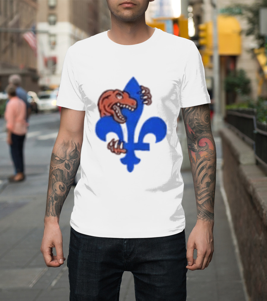 2026 Raptors Quebec Canada Games Fleur De Lis And Dinosaur T-Shirt