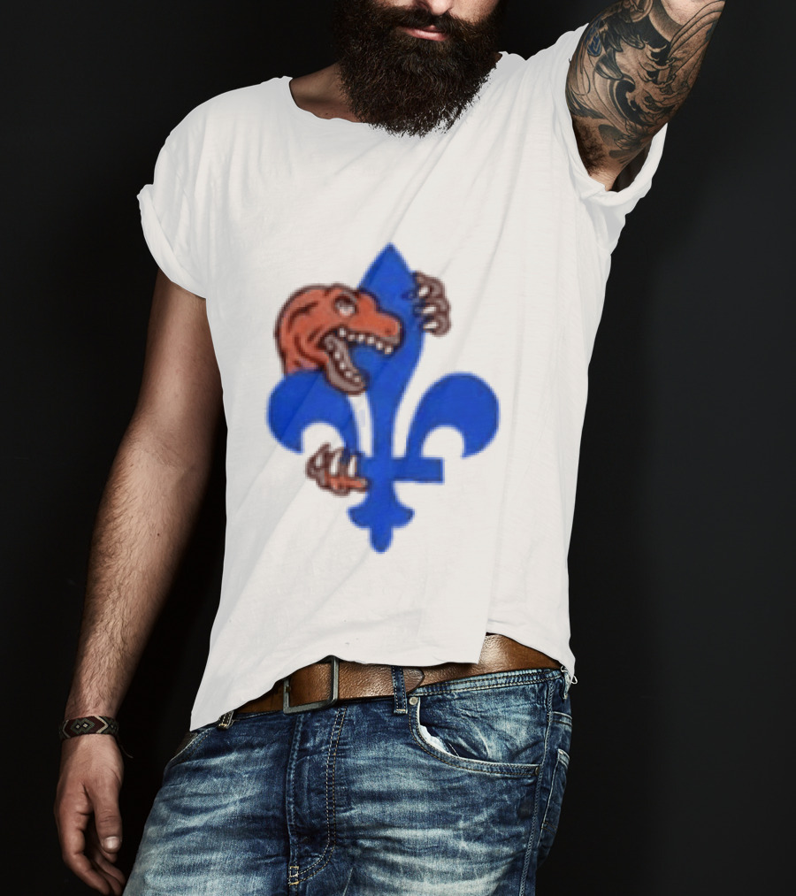 2026 Raptors Quebec Canada Games Fleur De Lis And Dinosaur T-Shirt