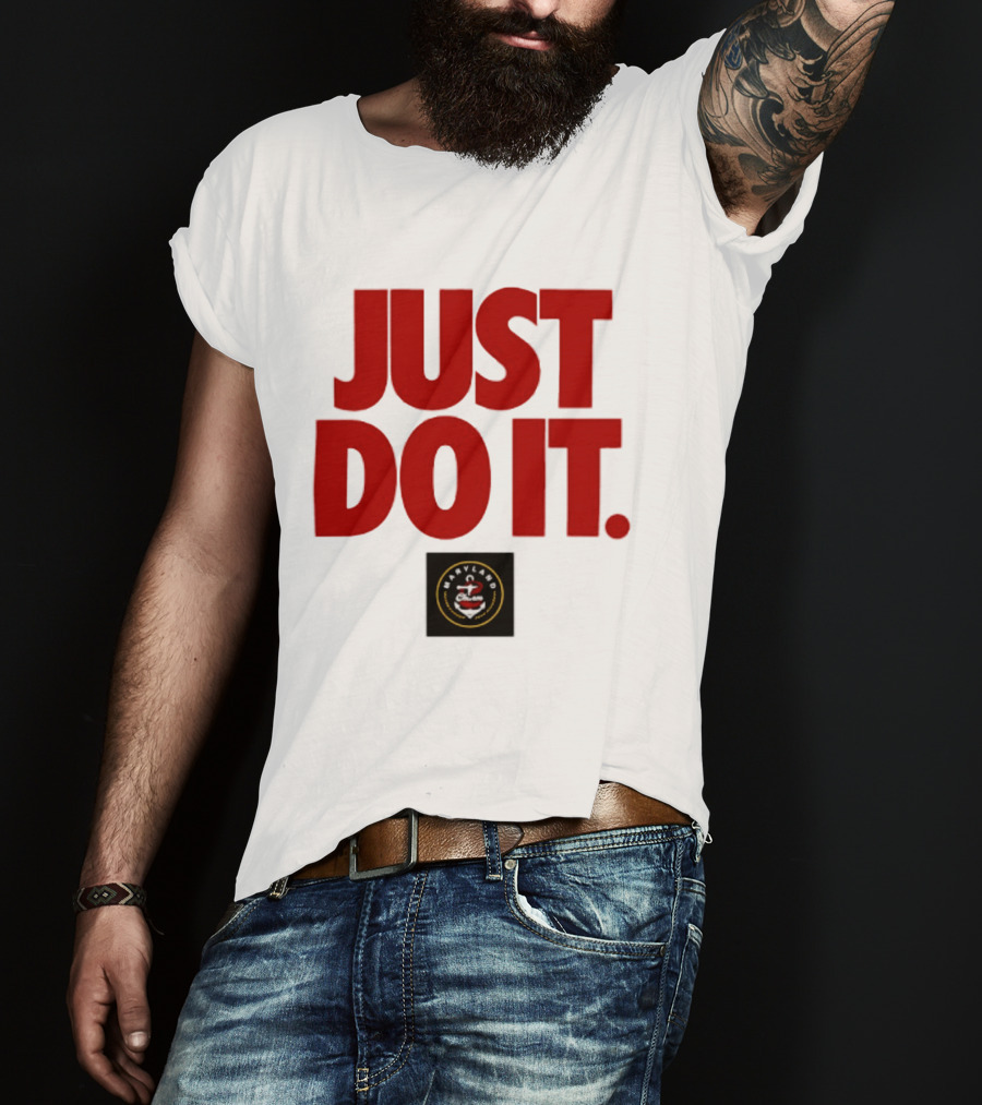 Maryland Charm Just Do It Red Text Black Circle T-Shirt