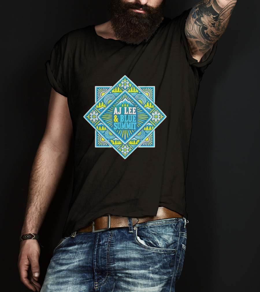 AJ Lee & Blue Summit Bluegrass Folk Americana Mandala T-Shirt