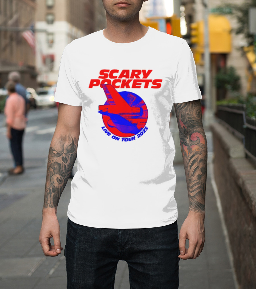 Scary Pockets Live On Tour 2023 Bold Red Airplane T-Shirt