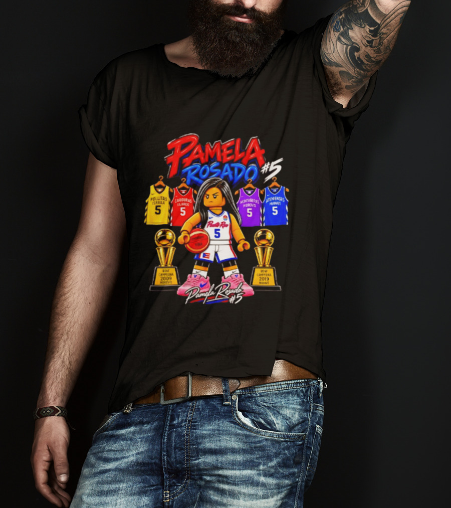 Pamela Rosado #5 Puerto Rico Champion Legacy Basketball Jerseys And Trophies T-Shirt