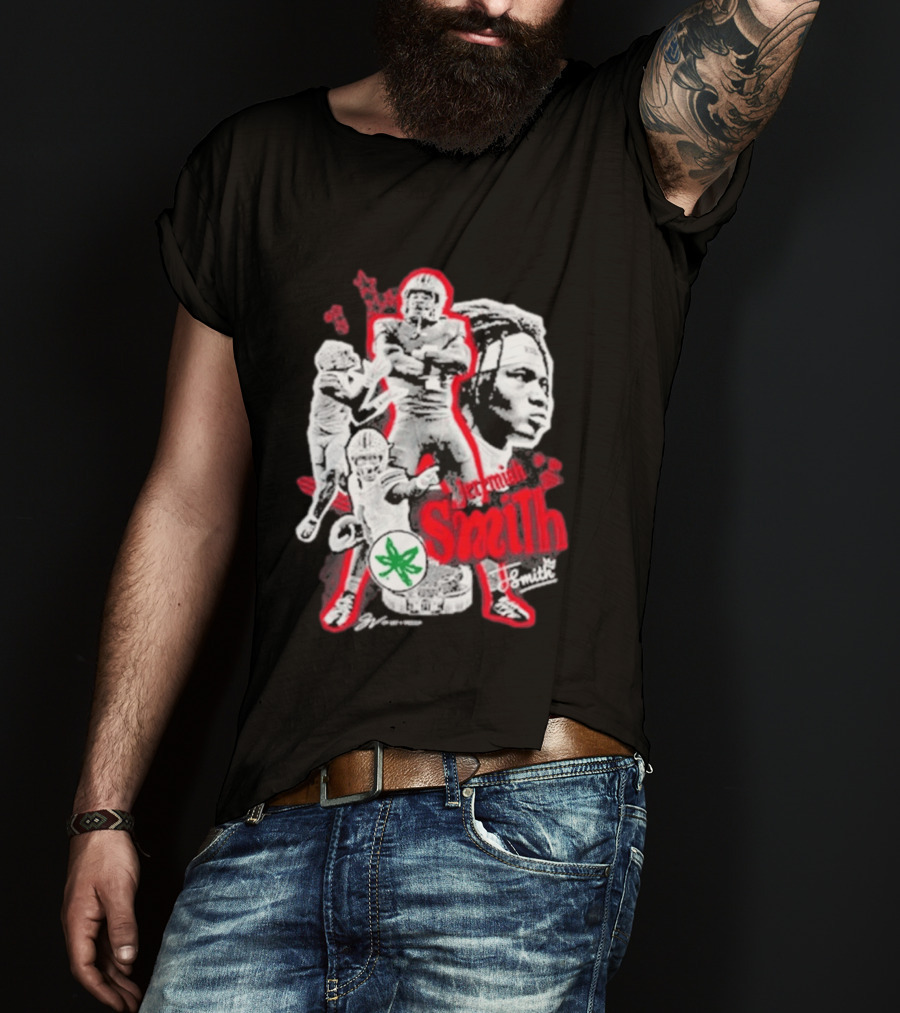 Jeremiah Smith Ohio State Buckeyes Football Collage T-Shirt