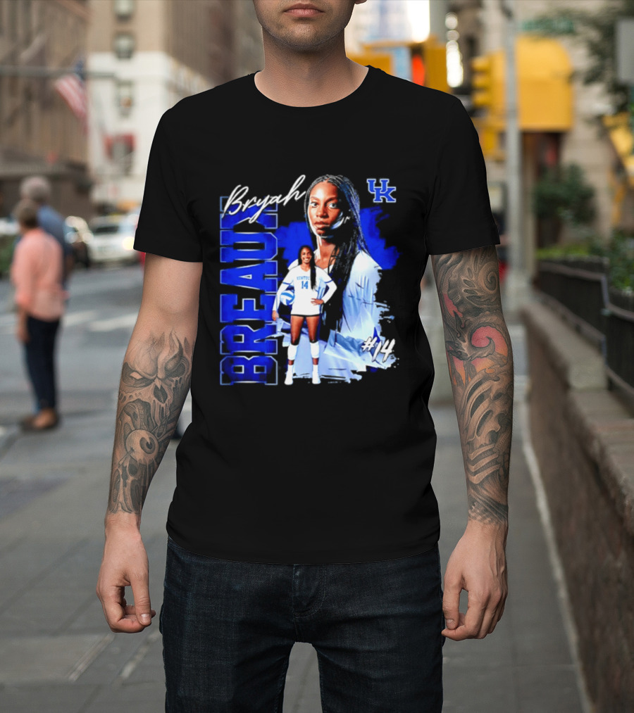 Bryah Breaux 14 Kentucky Wildcats Volleyball UK T-Shirt
