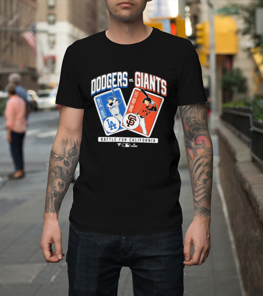 Los Angeles Dodgers Shohei Ohtani Vs San Francisco Giants Jung Hoo Lee Battle For California 2026 T-Shirt