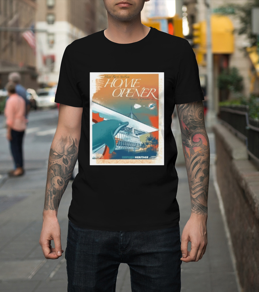 Hard Rock Stadium Home Opener Miami Dolphins Vs Kansas City Chiefs Sunday September 27 2026 Heritage T-Shirt