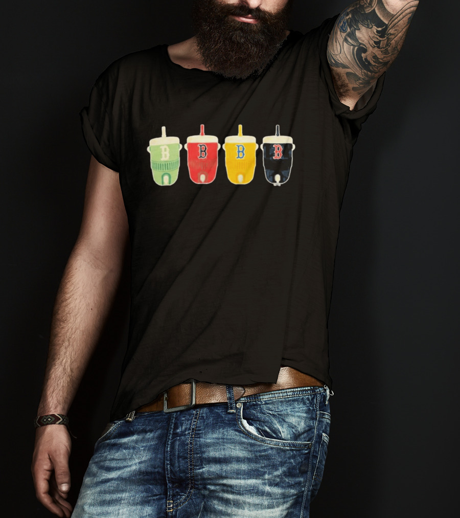 Boston Red Sox Multi Color B Cups Collection T-Shirt