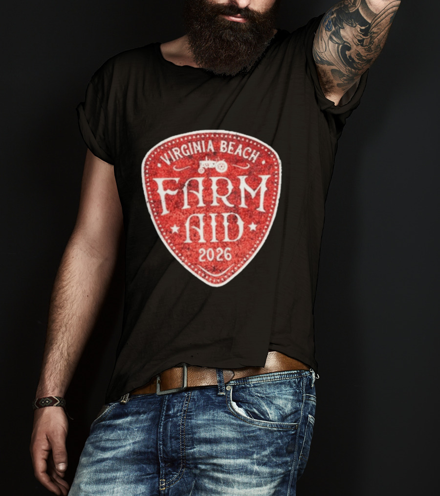 Virginia Beach Farm Aid 2026 Vintage Tractor T-Shirt