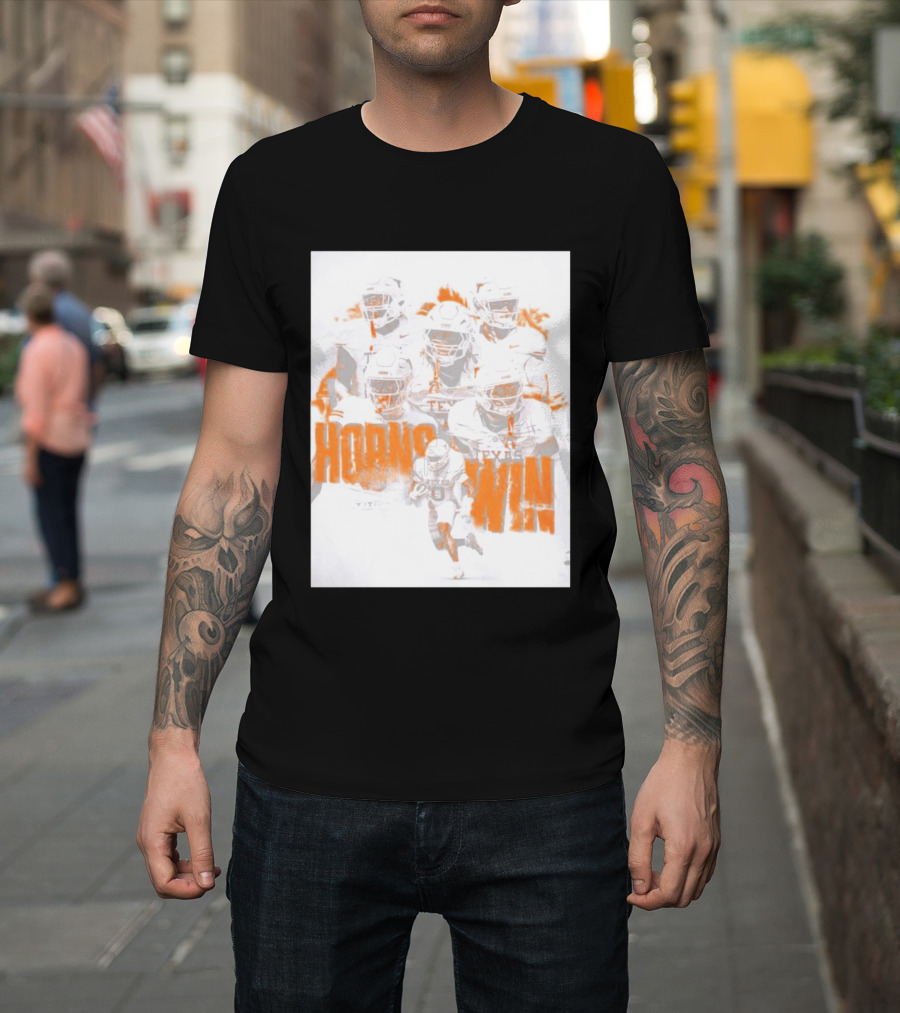 Texas Football Horns Win Burnt Orange 2026 T-Shirt