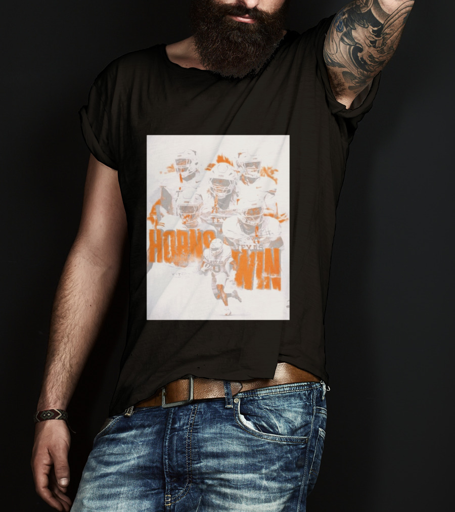 Texas Football Horns Win Burnt Orange 2026 T-Shirt