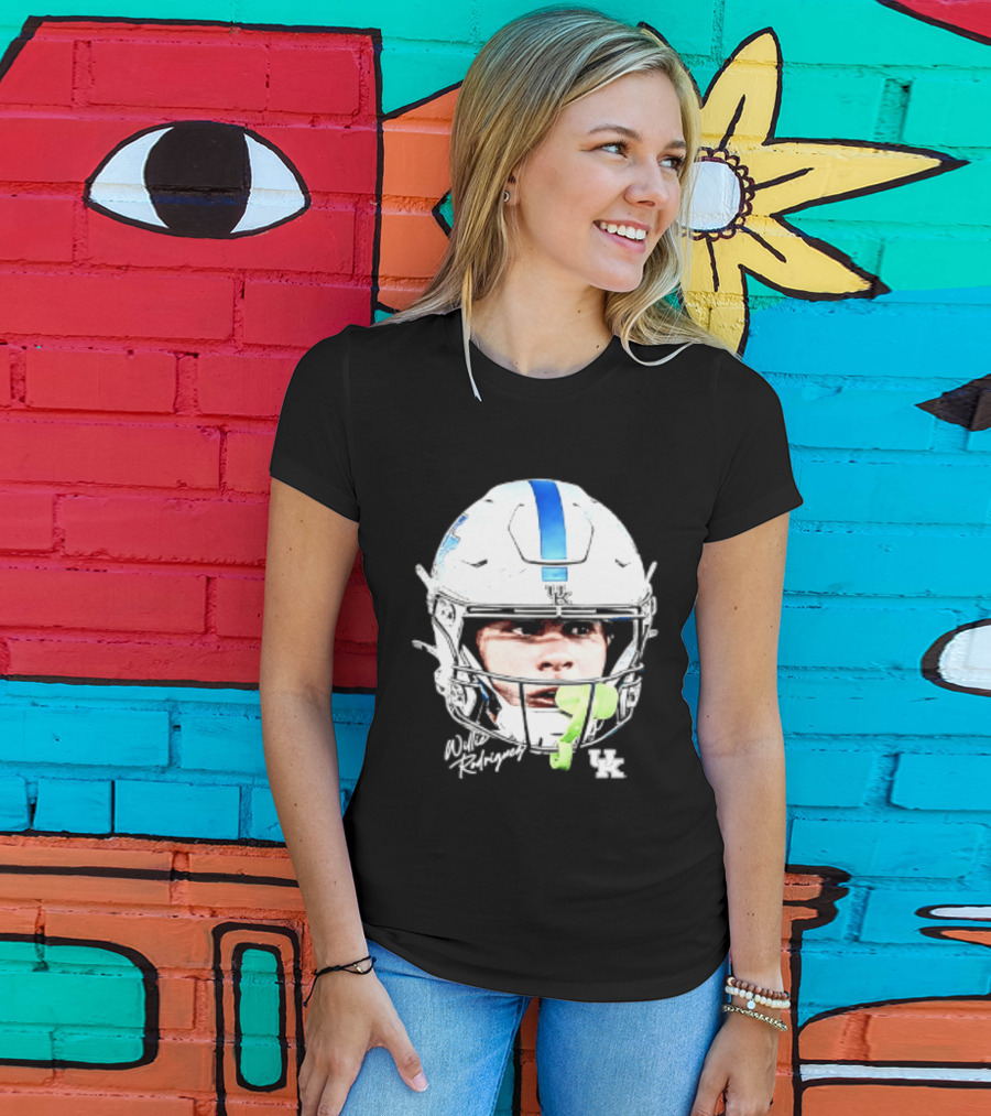 Willie Rodriguez Kentucky Wildcats Football Swag Head Design 81 NCAA T-Shirt