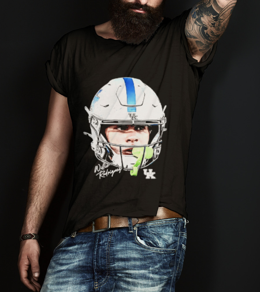 Willie Rodriguez Kentucky Wildcats Football Swag Head Design 81 NCAA T-Shirt