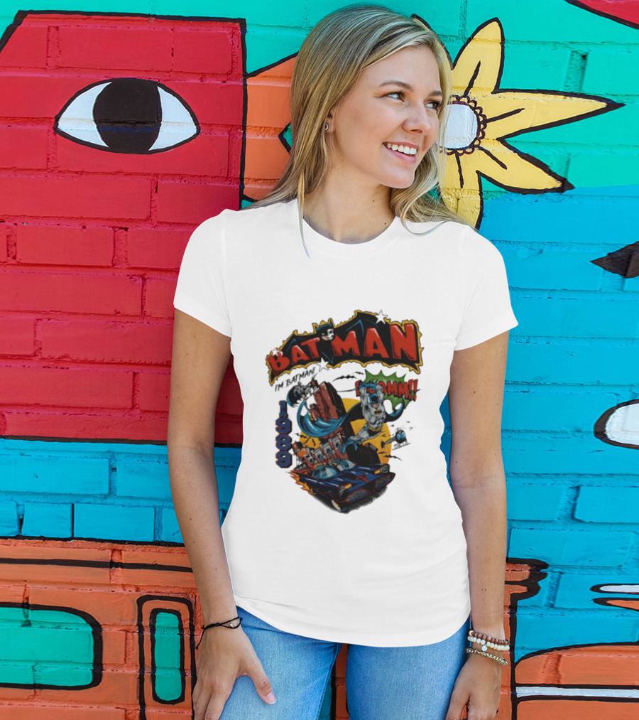 Batman 1989 I'm Batman DC Comics Batmobile T-Shirt