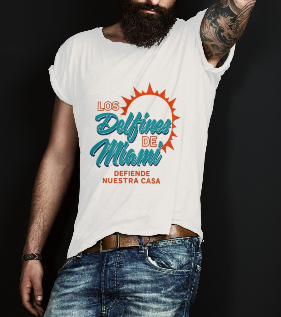 Los Delfines De Miami Defiende Nuestra Casa Solar T-Shirt