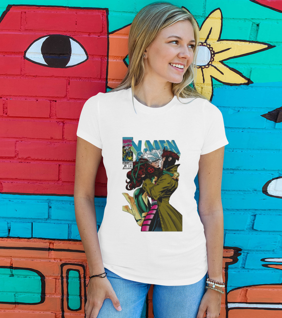 Marvel Comics X Men Gambit And Rogue Kiss Cover Comfort Colors Adult T-Shirt