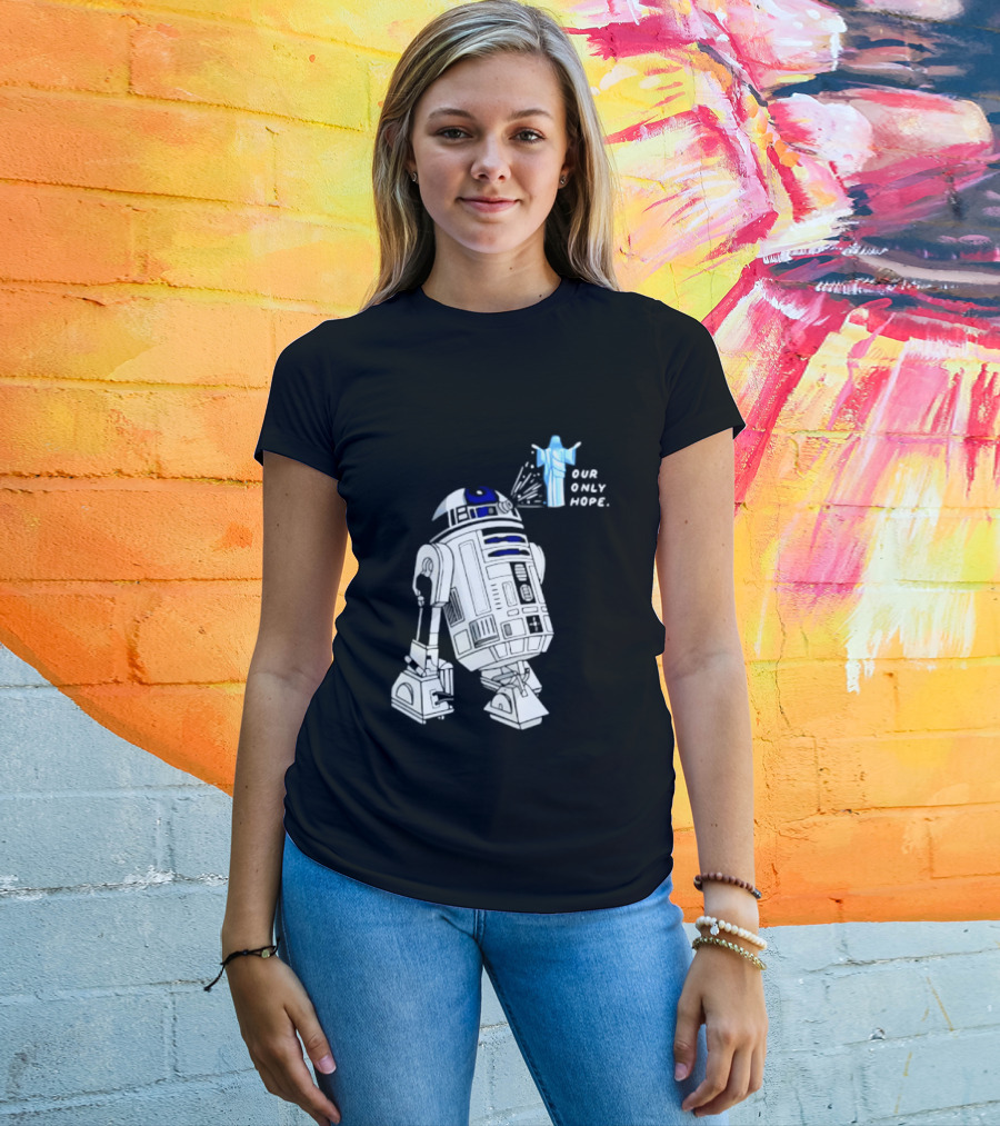 R2 D2 Our Only Hope Star Wars Sci Fi Droid Hologram T-Shirt