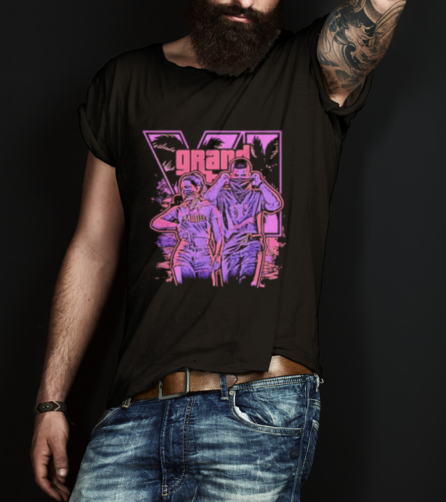 Grand Theft Auto V Rockstar Games Characters Baddie T-Shirt
