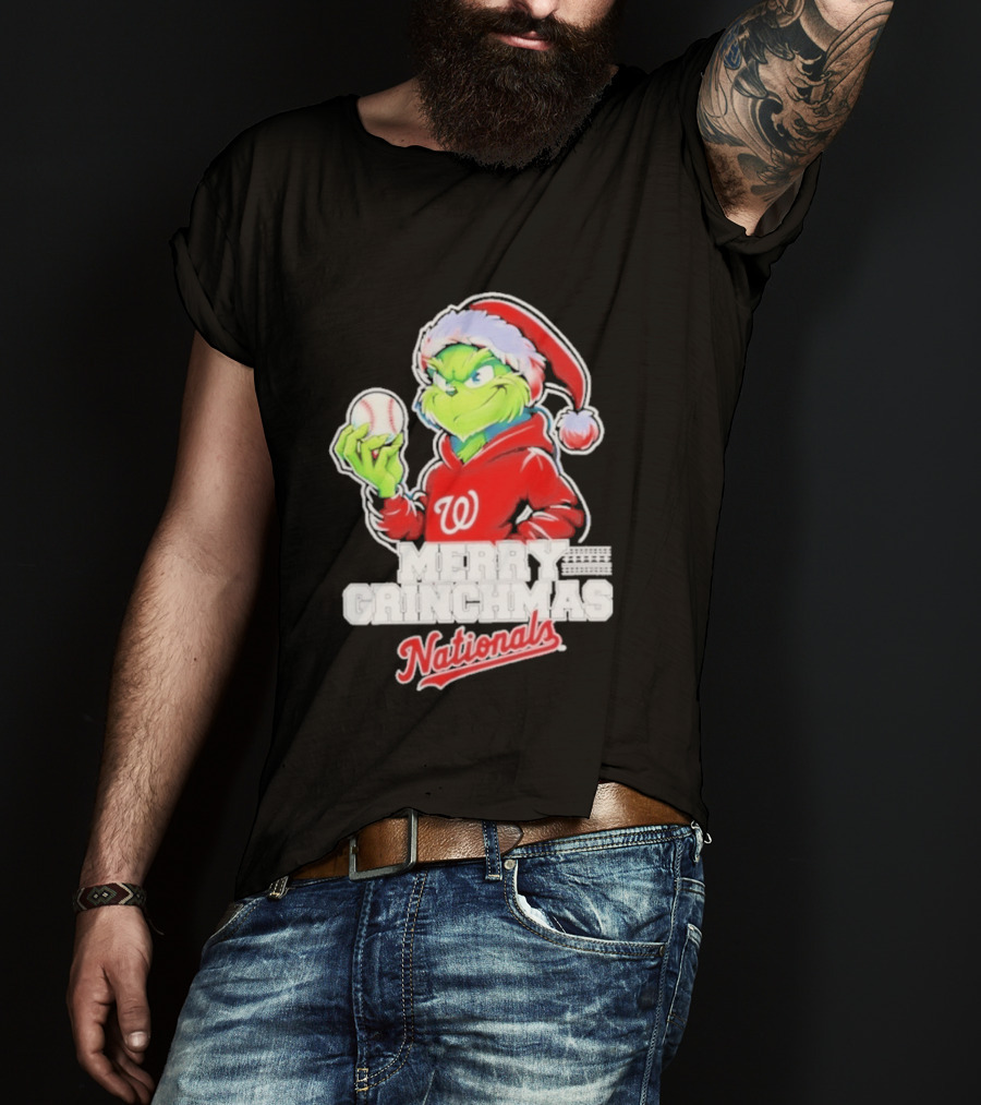 Grinch Merry Grinchmas Washington Nationals Baseball Christmas 2026 T-Shirt