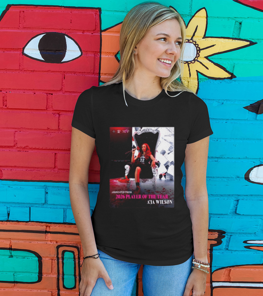 Las Vegas Aces A'ja Wilson 2026 Player Of The Year Associated Press MVP All T-Shirt