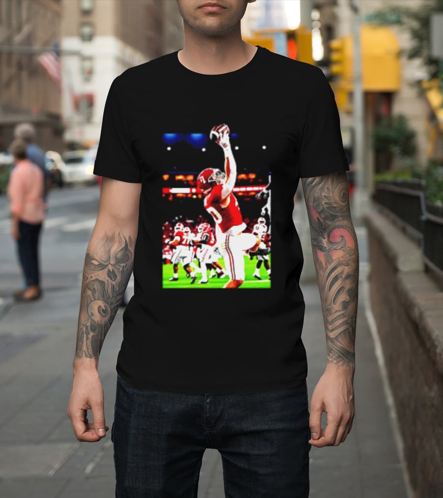 Alabama Crimson Tide Josh Ford One Handed Football Catch T-Shirt