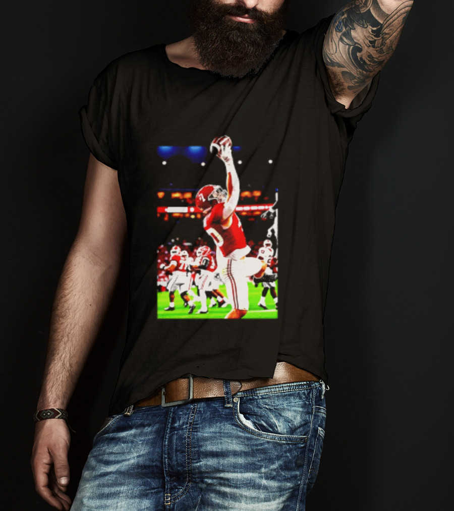 Alabama Crimson Tide Josh Ford One Handed Football Catch T-Shirt