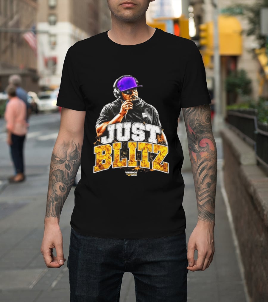 Brian Flores Just Blitz Vikings Now Bold Coaching Football Strategy T-Shirt