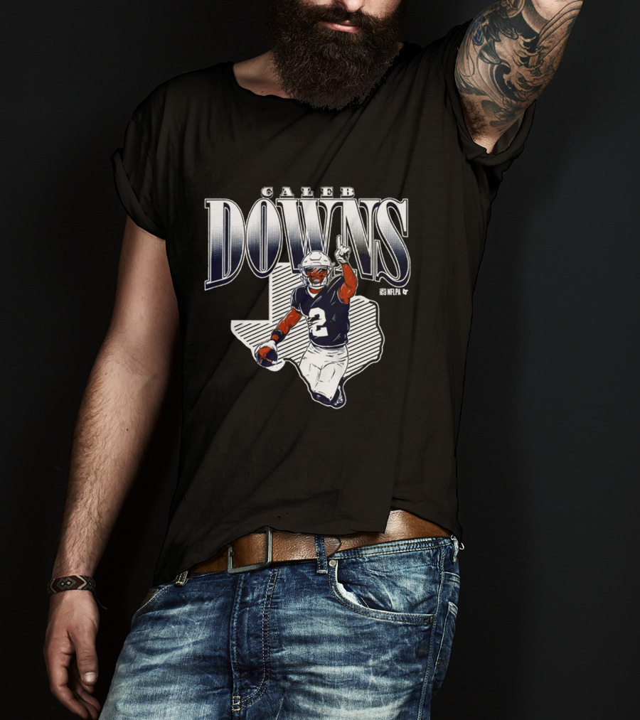 Caleb Downs 2026 Dallas Football Player Number 2 Texas T-Shirt