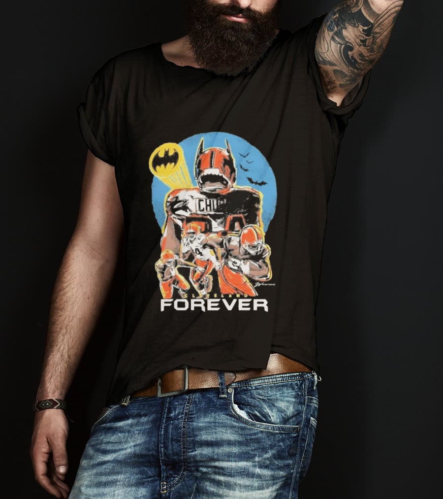 Cleveland Browns Nick Chubb Batman Signal Forever T-Shirt