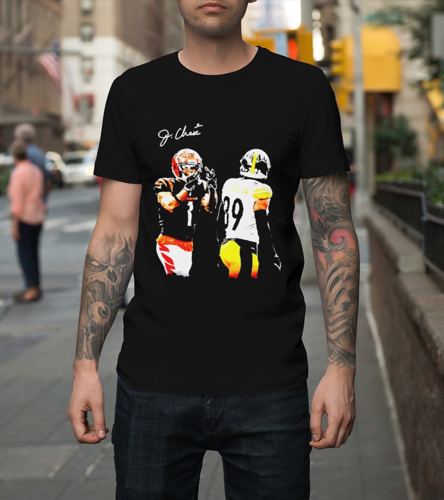 JaMarr Chase Vs Minkah Fitzpatrick Cincinnati Bengals Pittsburgh Steelers Football T-Shirt