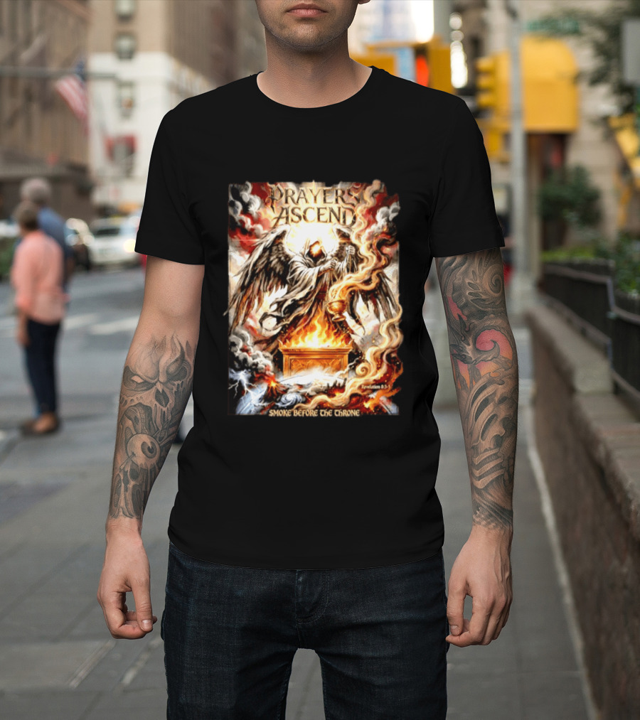 Prayers Ascend Smoke Before The Throne Revelation 8 3 5 Angelic T-Shirt