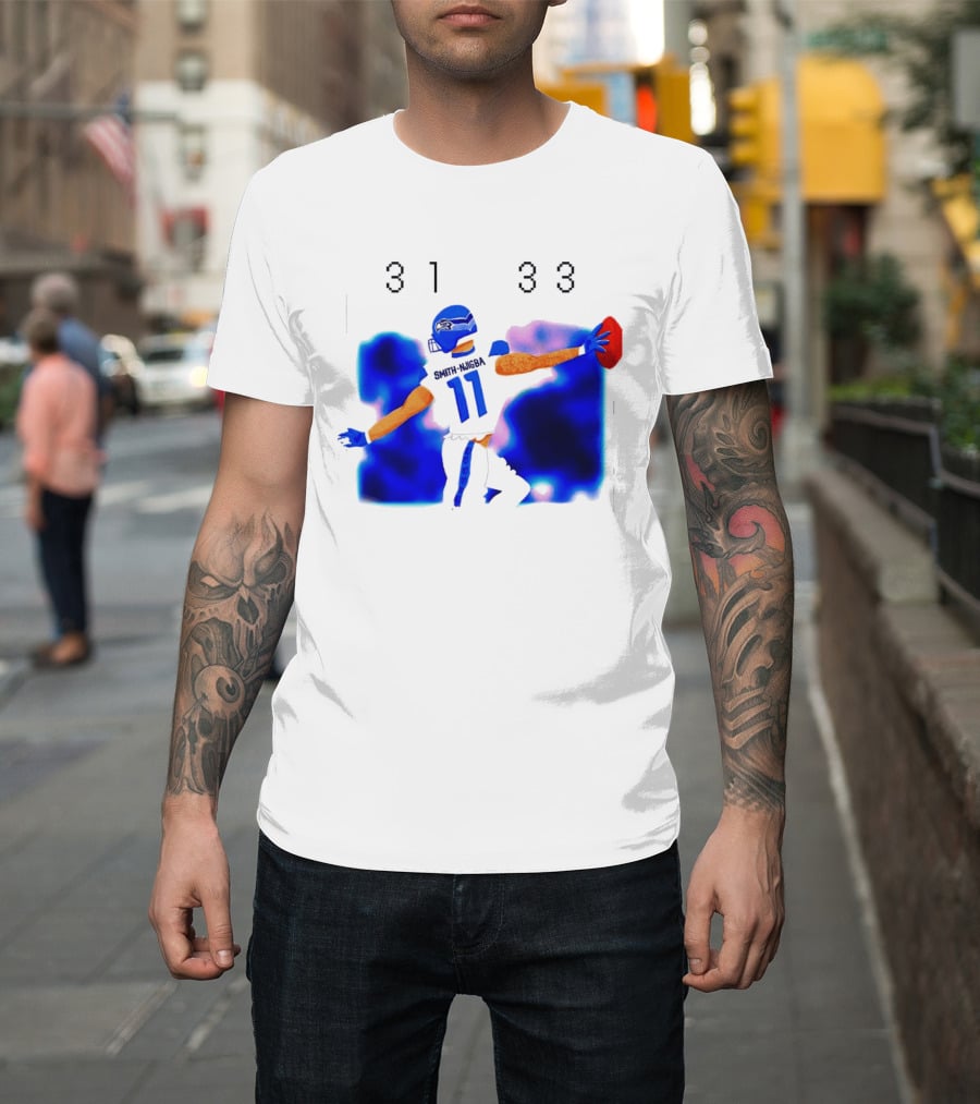 Jaxon Smith Njigba Seattle Seahawks 11 Football Catch 31 33 T-Shirt
