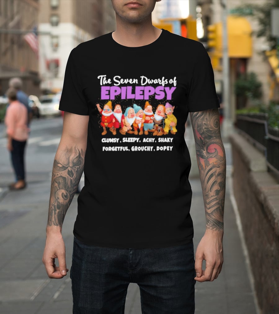 The Seven Dwarfs Of Epilepsy Clumsy Sleepy Achy Shaky Forgetful Grouchy Dopey T-Shirt
