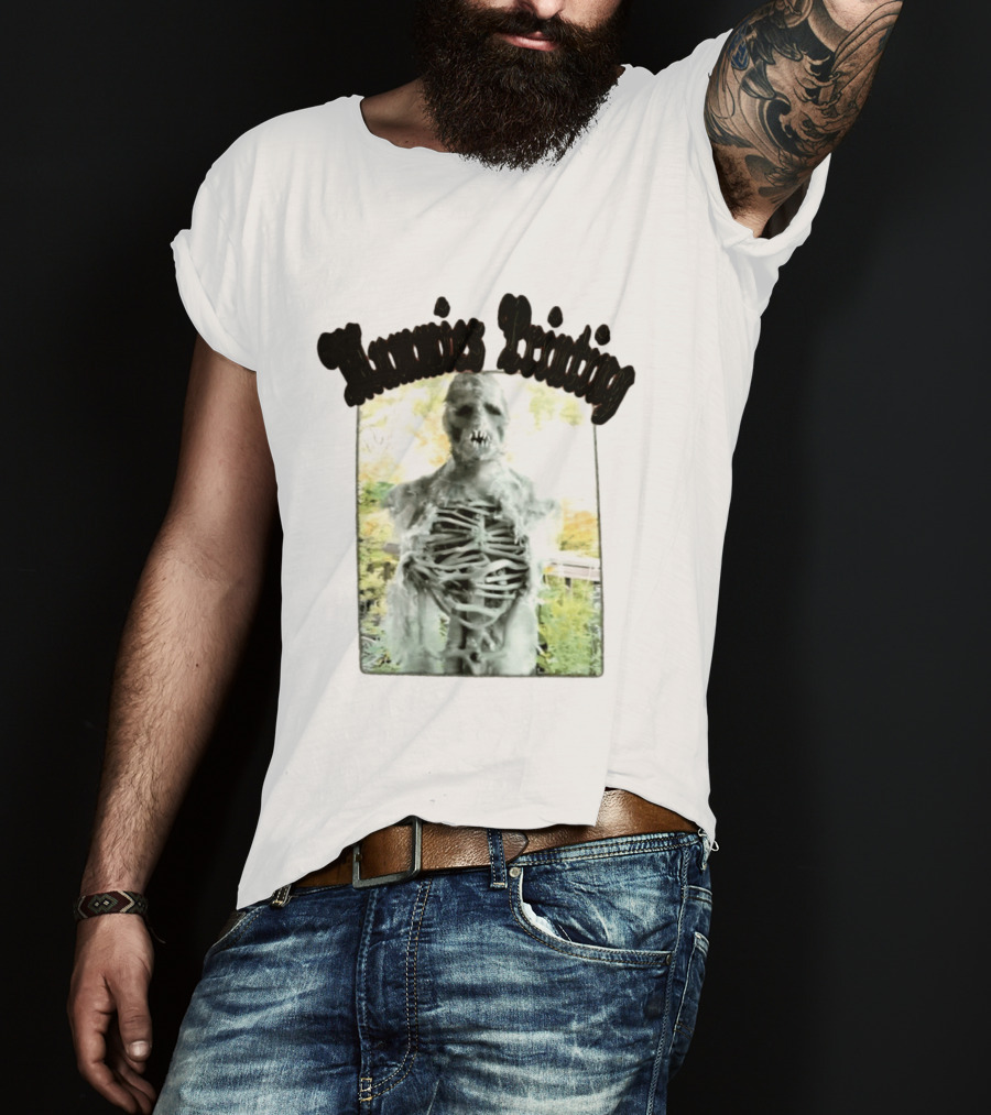 Mummies Printing Spooky Scarecrow Skeleton Horror T-Shirt
