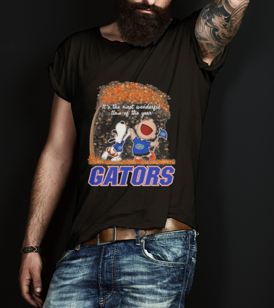 Florida Gators Snoopy Charlie Brown Wonderful Time Of The Year 2026 T-Shirt