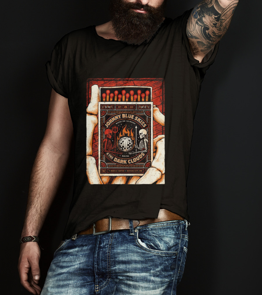 Johnny Blue Skies And The Dark Clouds Matchbox Mobile Center Kansas City MO September 26 2026 T-Shirt