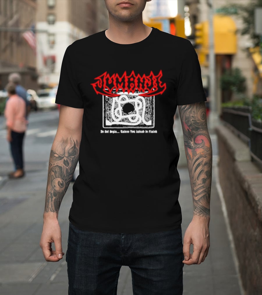 Jumanji Do Not Begin Unless You Intend To Finish Red And White T-Shirt