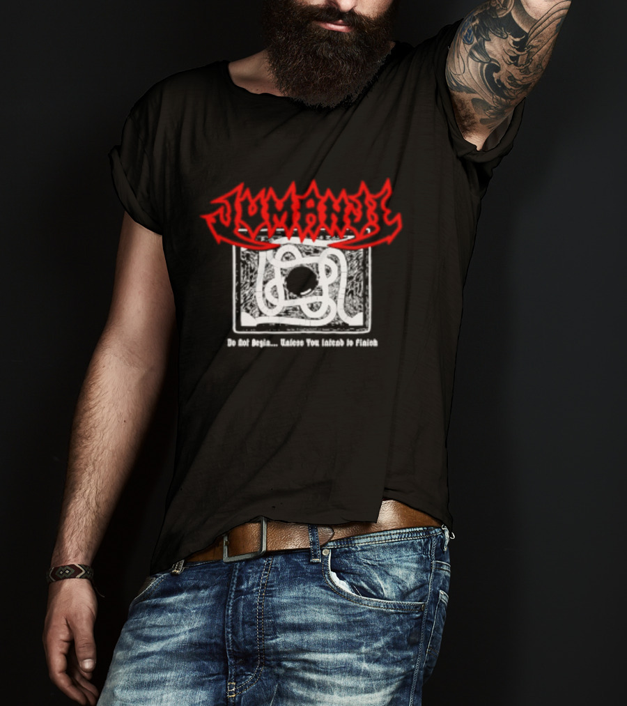Jumanji Do Not Begin Unless You Intend To Finish Red And White T-Shirt