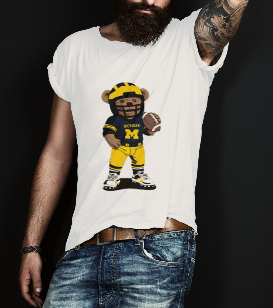 Michigan Wolverines Teddy Bear NCAA Football 2026 T-Shirt